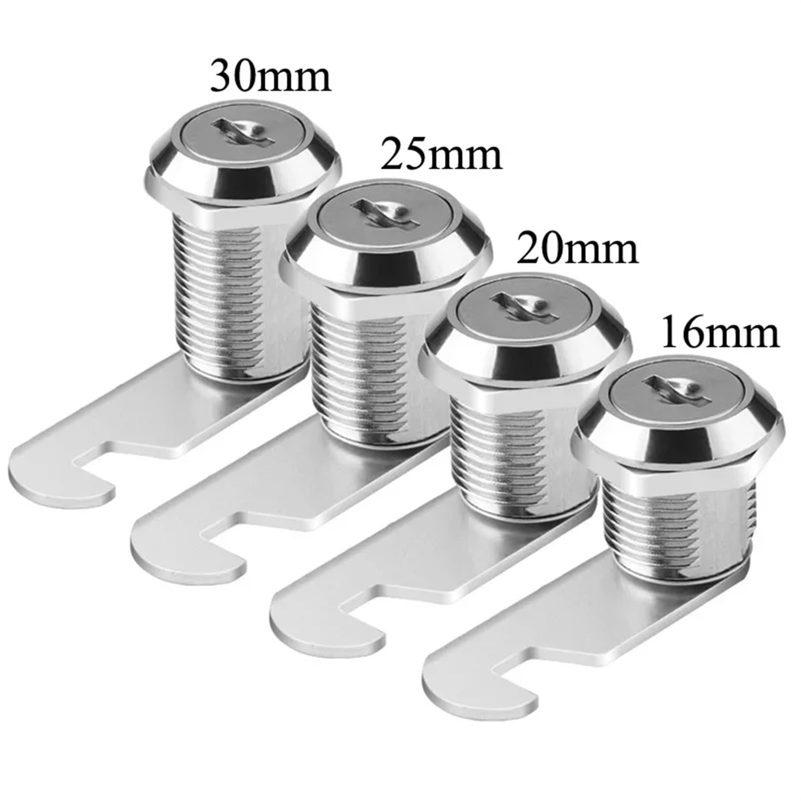 10/16/20/25/30/40mm Cerradura de Leva Puerta buzón del Gabinete cajón Armario + 2 Llaves Herramientas gabinete DIY 1 Uds(Waterproof Cover)
