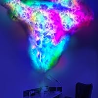 Vista 7 de Kit de luces LED 3D de nubes de trueno, nube de algodón con sincronización de música, tira de luz multicolor que cambia de color, lámpara de nube