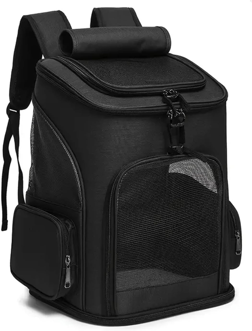 pet Backpack, Pet Supplies Out Puppy Backpack Expandable Bag Large Capacity Breathable Portable Cat Foldable Dog,pet Supplies(Black)