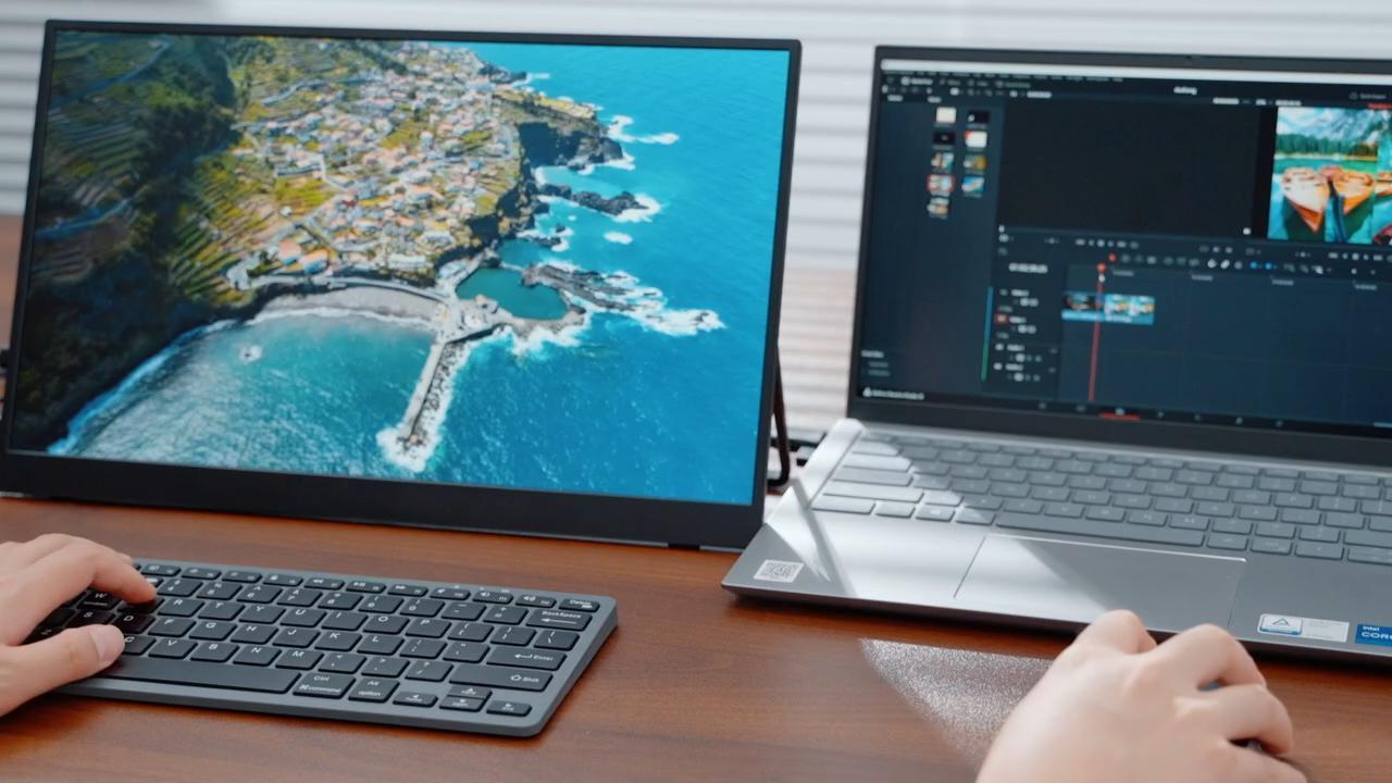 Amazon.co.jp: EVICIV モバイルモニター 17.3インチ FHD 350Nit 高輝度