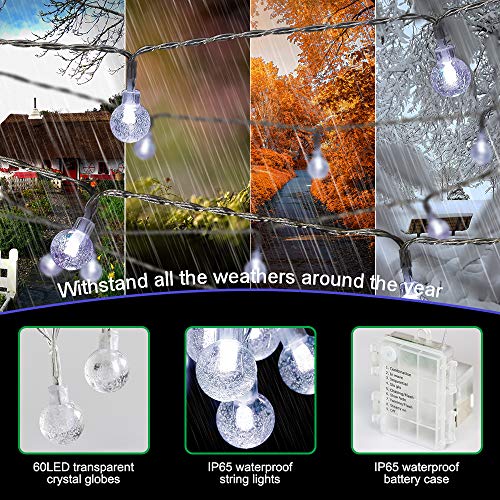 Metaku Rgb Outdoor String Lights Battery Operated 26Ft 50Led Fairy Lights With Remote Waterproof Indoor Outdoor Hanging Globe Lights Decorative Christmas Lights For Patio Gazebo Bistro Garden Balcony #TOP3
