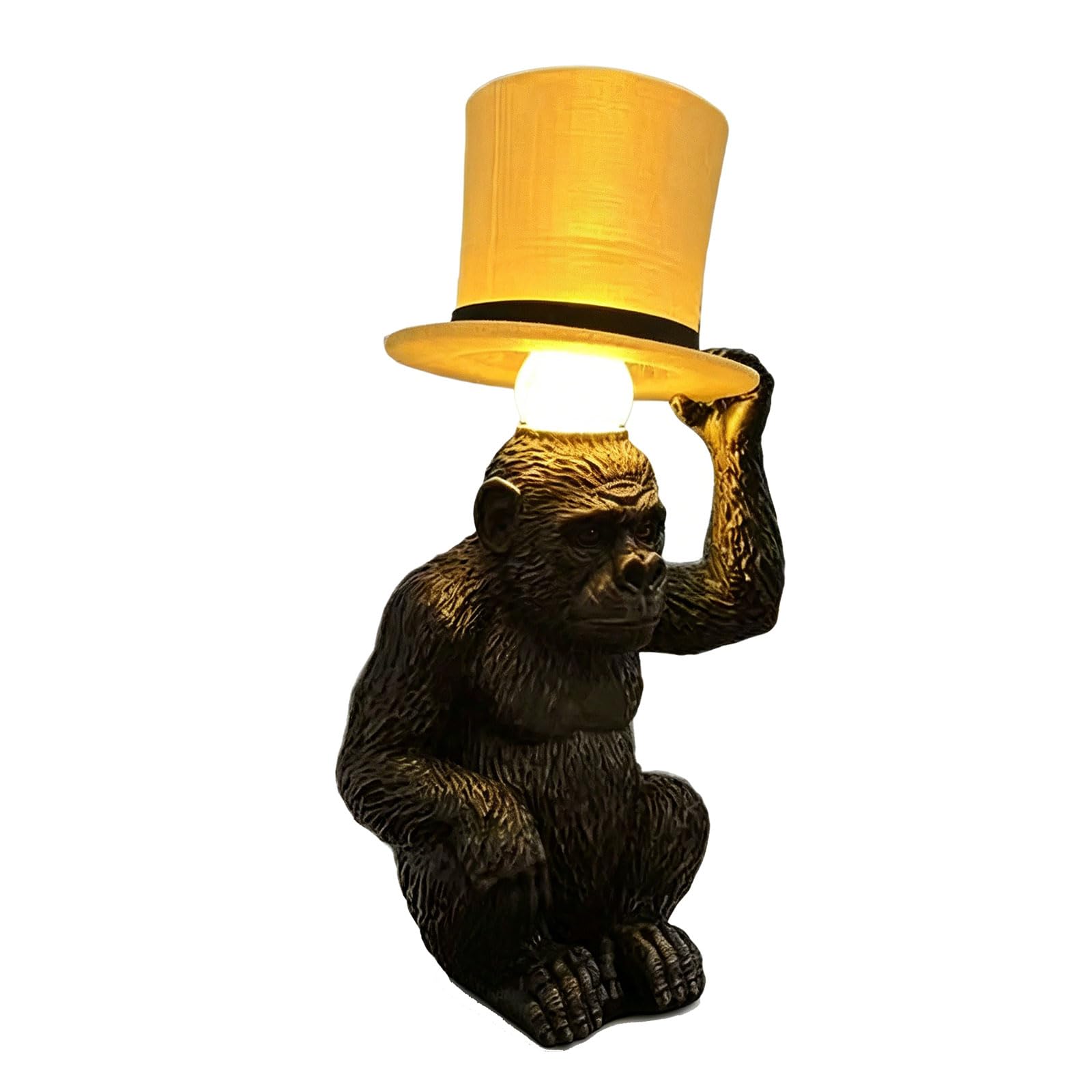 Ljmyy Monkey Table Lamp with Top Hats Desk Lamp Rechargeable Reading Light,Portable LED Tables Light Bedside Lamps Night Light