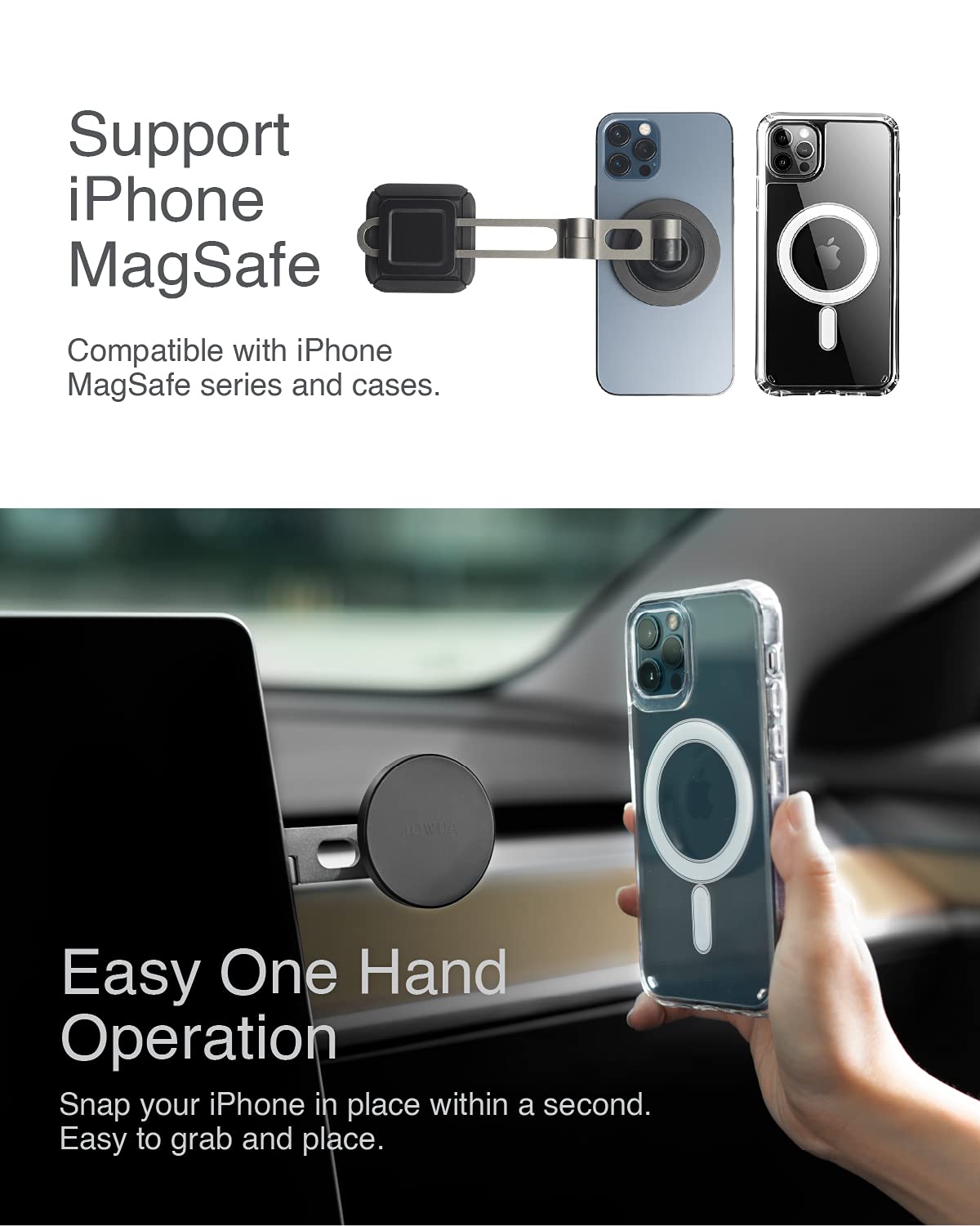 Amazon.co.jp: JOWUA 目に見えない折りたたみ式カーマウント Apple