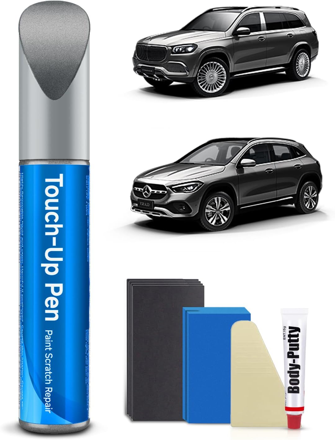 040/9040 Black/Jet Black Touch Up Paint Kit Compatible with Mercedes-Benz Exact Match Car Scratch Repair Touch Up Paint Kit