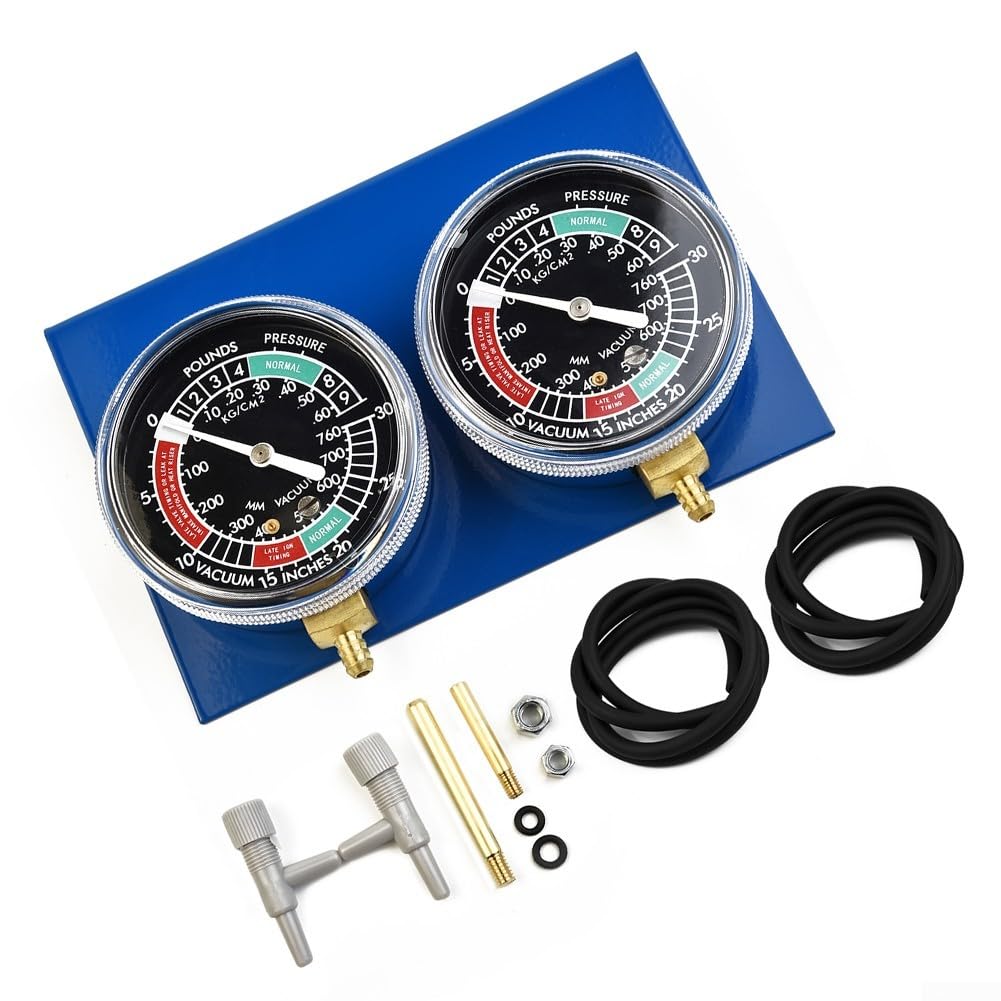 SPORTARC Jauge de vide de carburant 2 cylindres pour moto, carburateur de moto, outil de synchronisation avec kit de tuyau à vide