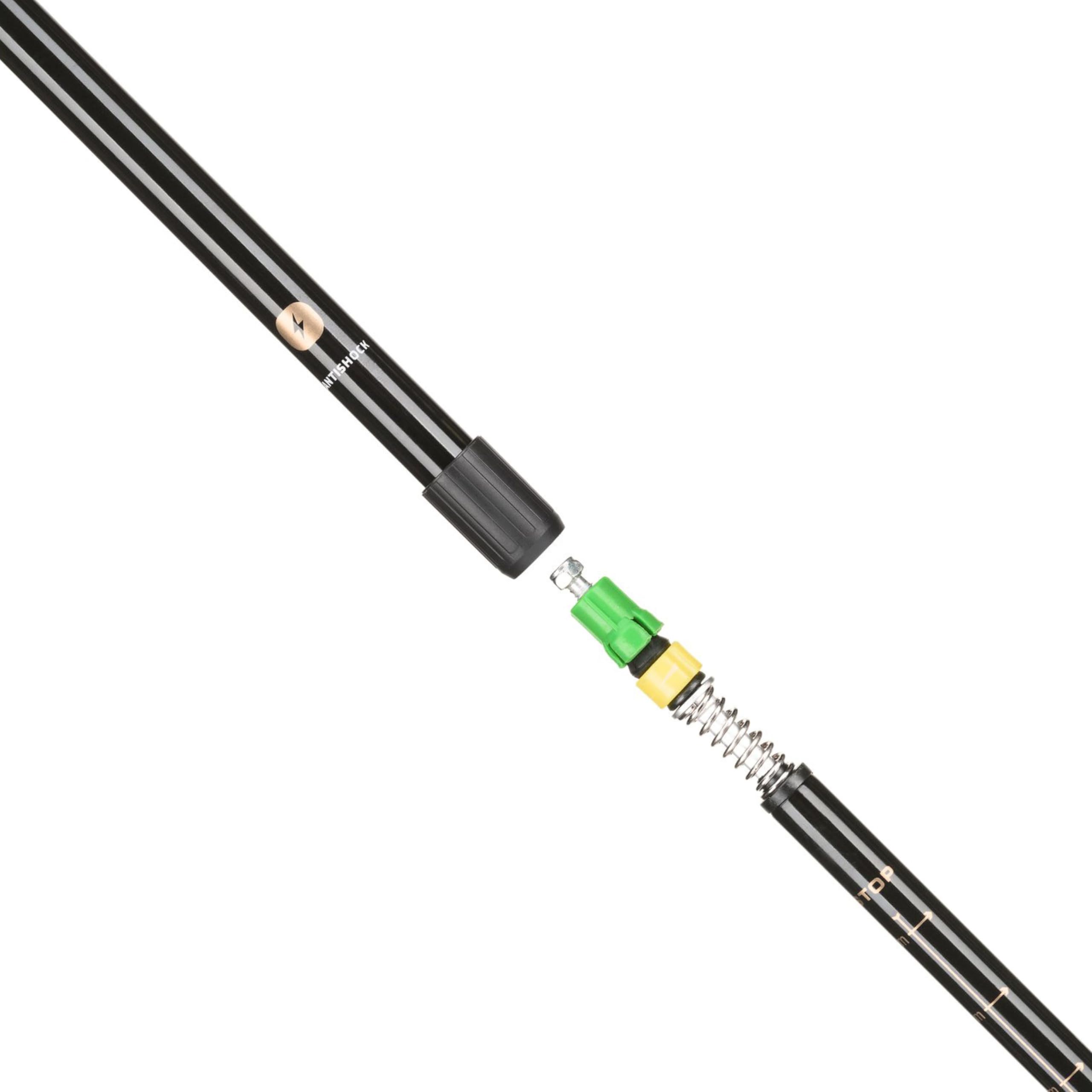Carbon Wanderstöcke, Ultraleichte Trekkingstöcke, Nordic Walking Stöcke mit Gummistopfen, 110 oder 115 cm, Einteilige Trekkingstöcke, Gehstöcke mit Gummipuffer für Damen und Herren