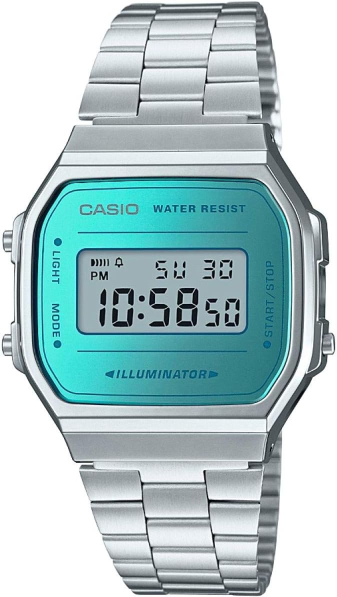 Casio Unisex Erwachsene Digital Quarz Uhr mit Edelstahl Armband Casio Unisex Erwachsene Digital Quarz Uhr mit Edelstahl Armband