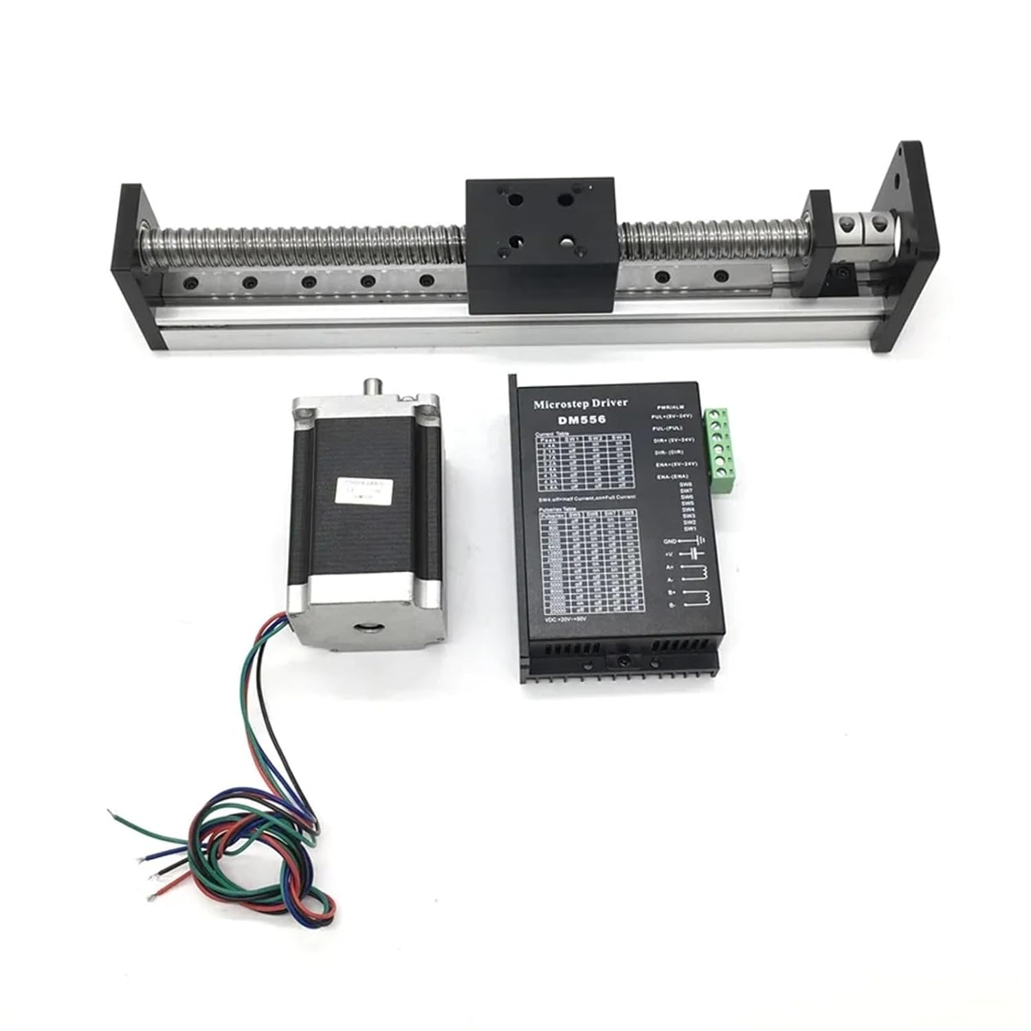 CNC Ball Screw Slide Table Motor kit 42mm Width Linear Guide Rail Stage Actuator SFU1204/1605/1610 100-1000 Stroke Handwheel(with 3Nm Motor kit,900mm Stroke SFU1605)