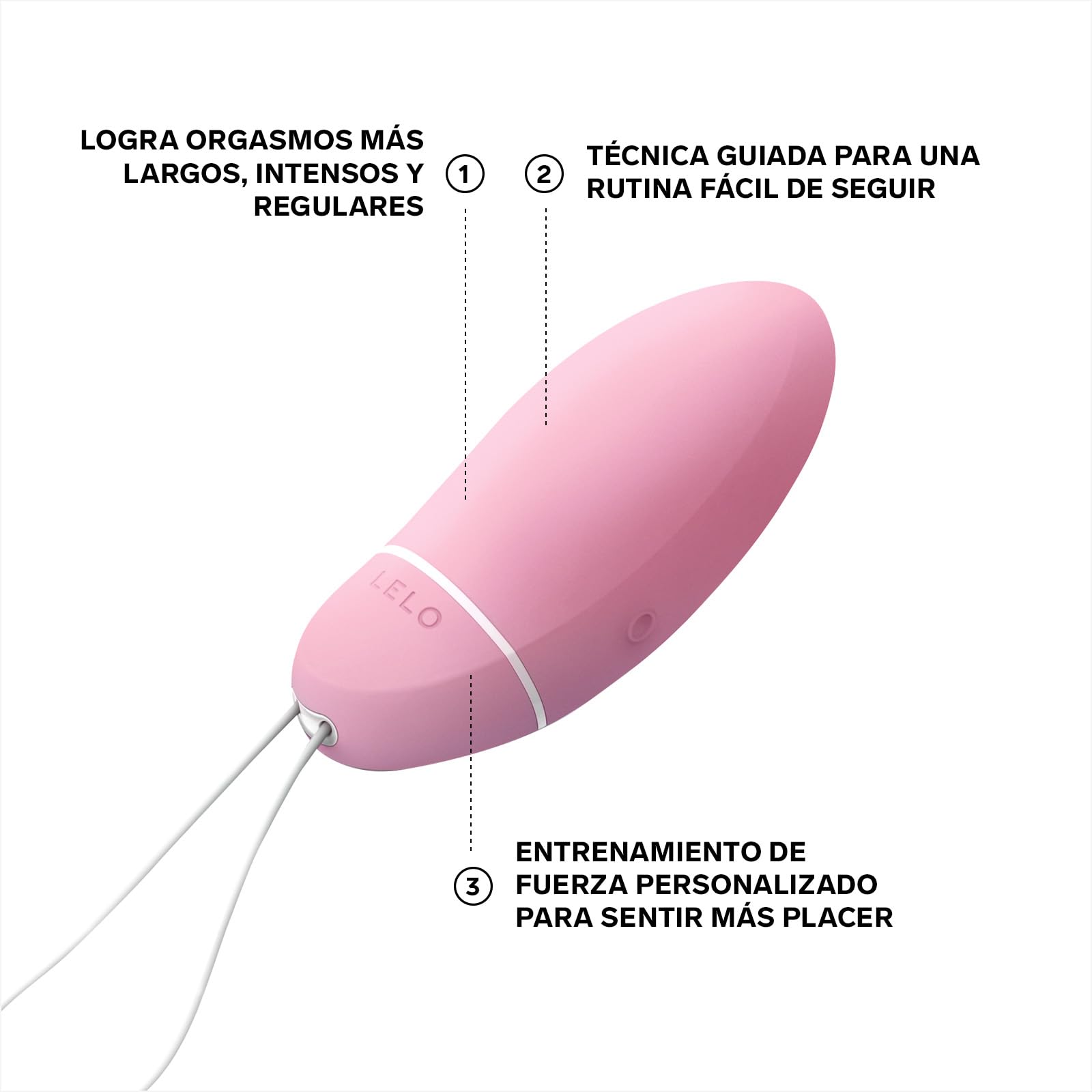 LELO SMART Bead, Vibrador Bala de Ejercicios de Kegel, Juguete Sexual con Vibración y Uncionalidad de Bolas Chinas Para el Suelo Pélvico de la Mujer, Bolas Chinas Suelo Pelvico Mujer, Pink