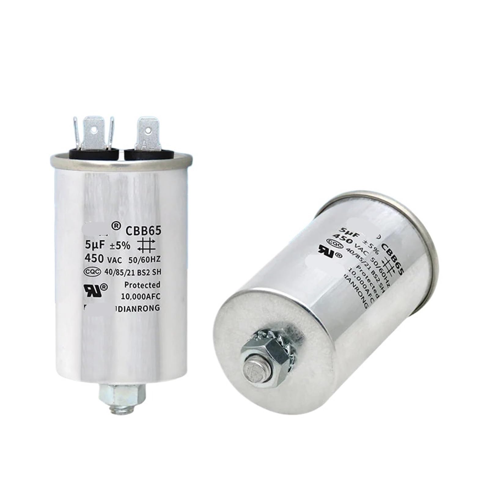 KSZHZYMGX 1pcs CBB65 capacitor bottom with screw 5UF 10UF 15UF 20UF 25UF 30UF 35UF 40UF 50UF 60UF 70UF 80UF 100UF 450V screw(CBB65 35UF)