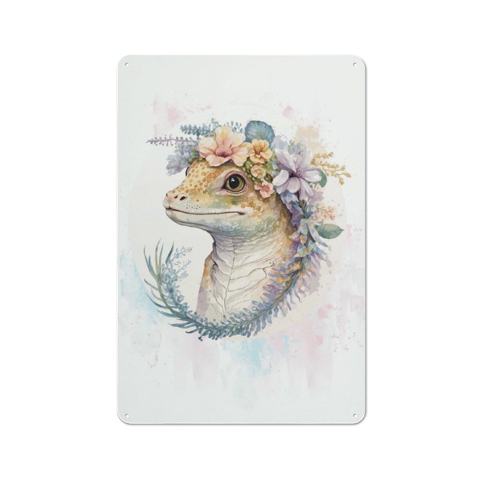 Junmoney Style-9 Vintage Metal Sign 30X20cm Featuring Gecko Reptile Lizard Art For Pub Or Café, Wall Decor For People Reorganising Pub And Café