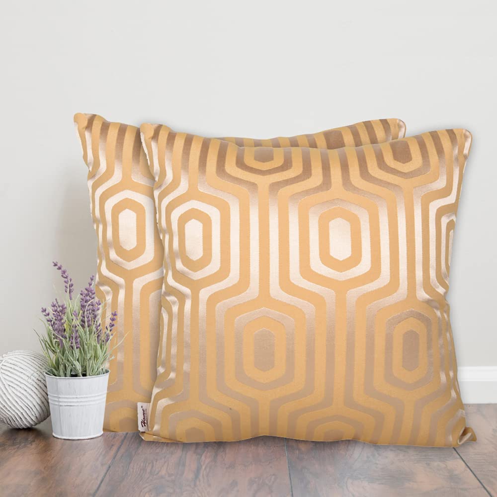 Home - The Best Is For You Designer Self Design Cotton 275 TC Cushion Covers | Pack Of 2 (22"X22", Mustard_Hexa) (B09CCQ4STS) Amazon Price History, Amazon Price Tracker