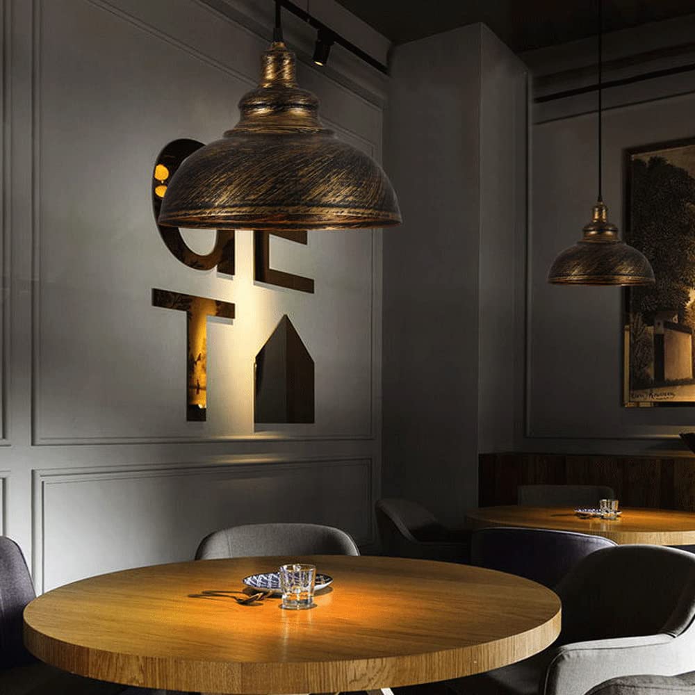 Lampadario industriale moderno nordico Paralume in ferro Plafoniere da cucina Montaggio LED Lampada a sospensione Apparecchi per cucina Isola Camera da letto Comodino E27 Illuminazione Lampada da