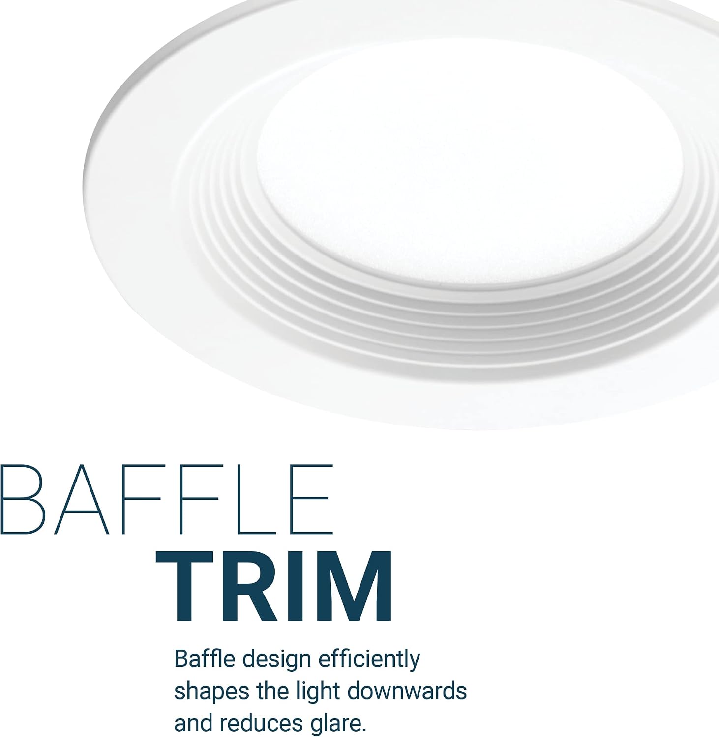 PARMIDA (12 Pack) 4 Inch 5CCT LED Recessed Lighting, Dimmable, 9W, 650LM, 2700K/3000K/4000K/5000K/6000K 5 Color Selectable, Baffle Trim Retrofit Can Light, Wet Rated, ETL & Energy Star Certified