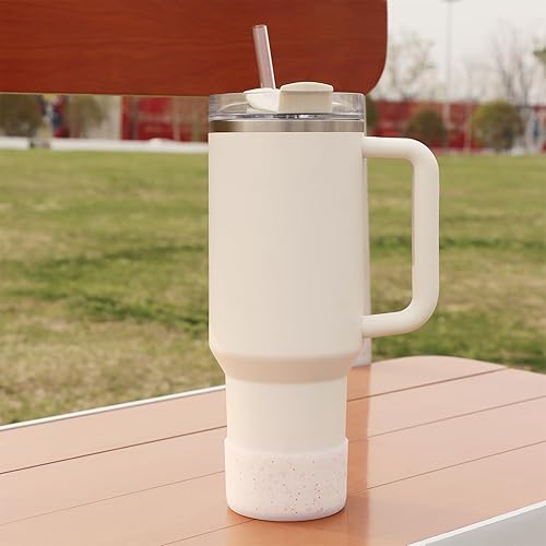 Vista 53 de WORBSS - Funda protectora de silicona con purpurina para vaso Stanley Cup H2.0 20 30 40 onzas y Hydro Flask de 18-24 onzas con 2.85-3.0 pulgadas