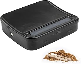 Tobacco Rolling Machine, Automatic Cigarette Rolling Machine Alloy Roller 70mm Adjustable Tobacco Roller and Storage Case Metal Box Portable Smoking Father's Day Accessories Gifts for Husband Grandpa