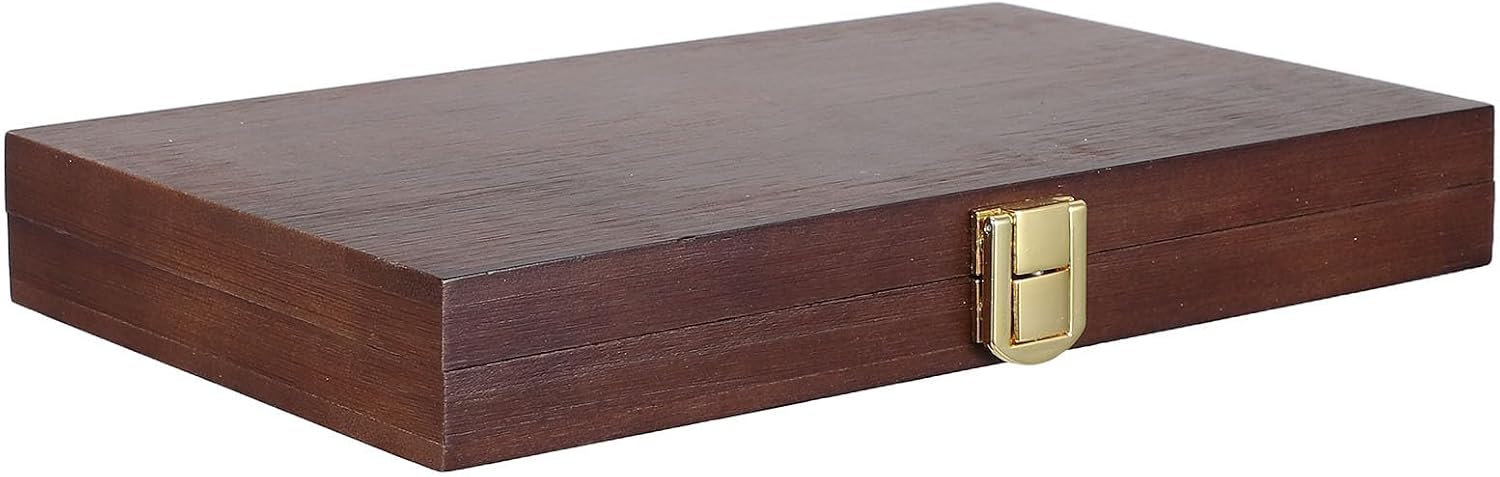 Portable Wooden Paint Palette Box 60 Grids with Lid for Artists