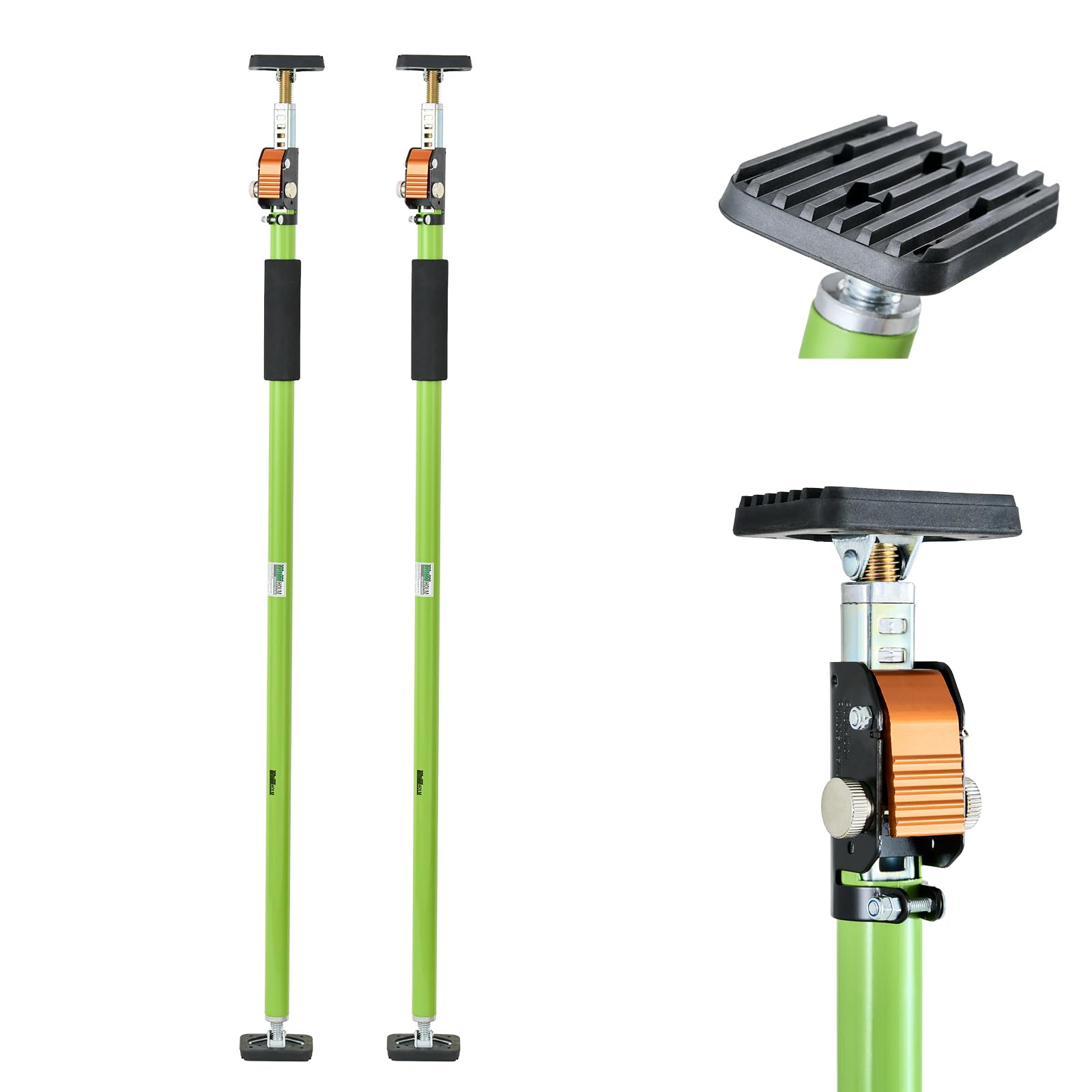 TRUTZHOLM Einhandstütze 110–203 cm Montagestütze Deckenstütze Teleskopstütze 60 kg Tragkraft höhenverstellbar, robust, 45 Grad neigbar, teleskopierbar, verschiedene Mengen (2)