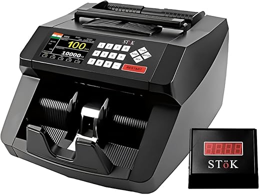 SToK (ST-VCM01) Fully Automatic Value Counting/Note Counting/Currency Counting Machine with Fake Note Detection Using Color Sensors + 3D Technology…
