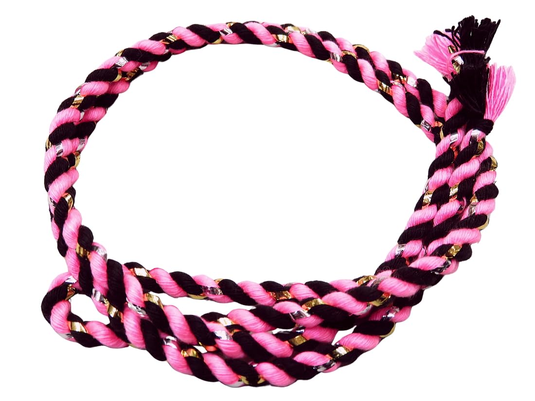 №人形館　組紐　材料　幕紐　祭り　金糸　はちまき　32メートル Amazon.co.jp: ねじりはちまき紐（黒金B）紐の長さ:約100cm