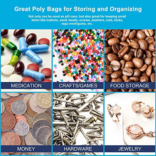 2''X 3'', (Pack Of 200) Small Clear Poly Zipper Bags, Reclosable Zipper Lock Storage Plastic Bags For Jewelry, Beads, Screws & Small Items #TOP5
