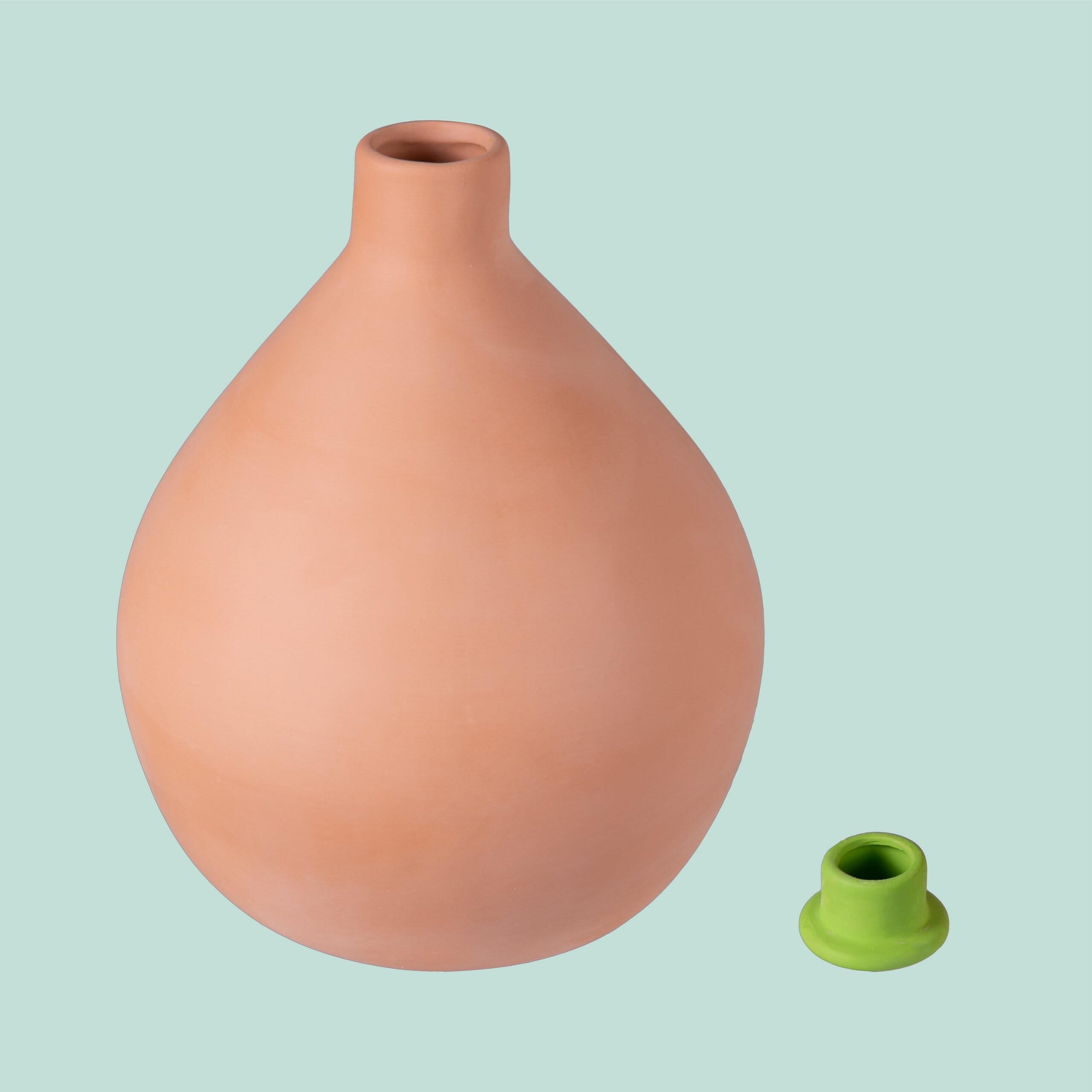 Relaxdays Olla in Terracotta, irrigazione radicale e aiuola rialzata, 3 l, Misura 18.5x18.5x23 cm