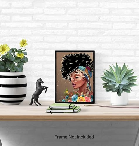 Miniatura 5 de Black Women Wall Art & Decor - African American Girl Picture - Black Woman Poster Print - Bedroom, Living Room, Home Office, Bathroom - Cute Boho