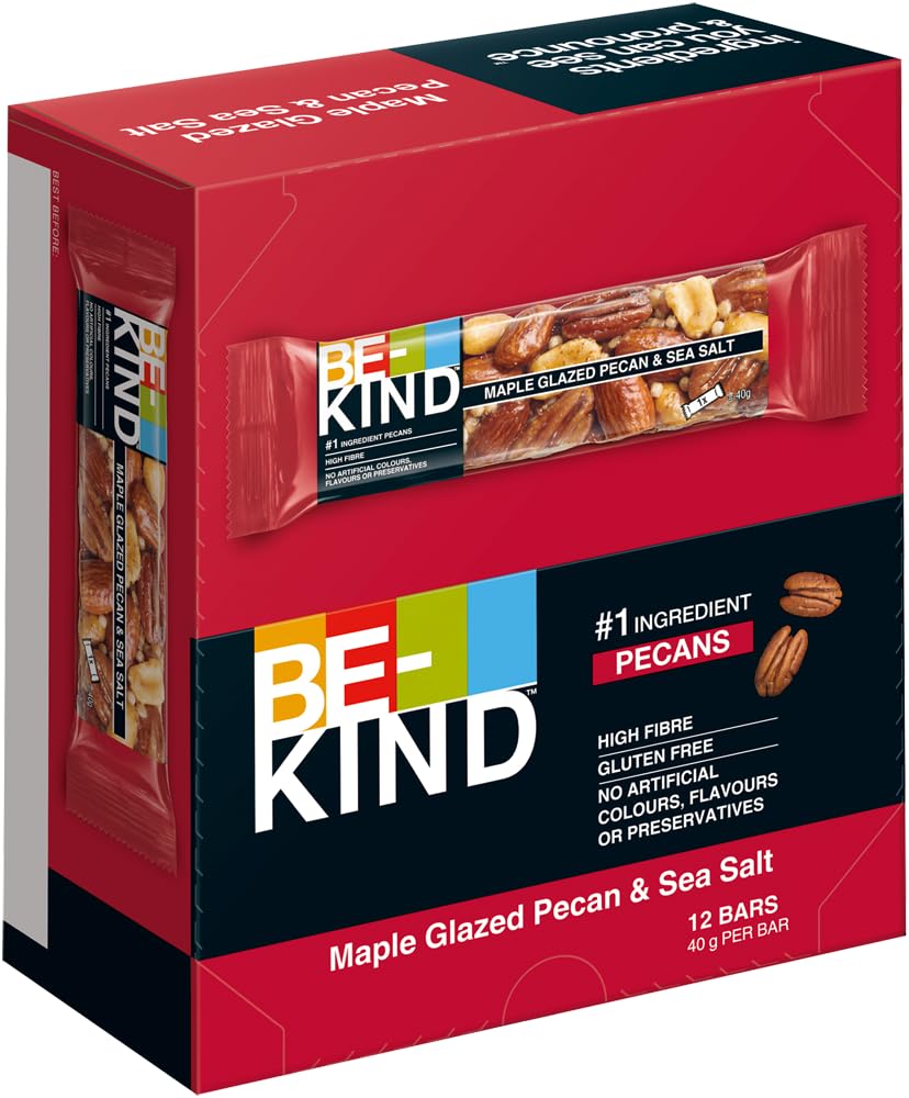 BE-KIND Maple Glazed Pecan & SeaSalt 6x12x40g I Nussriegel I Riegel I Glutenfrei