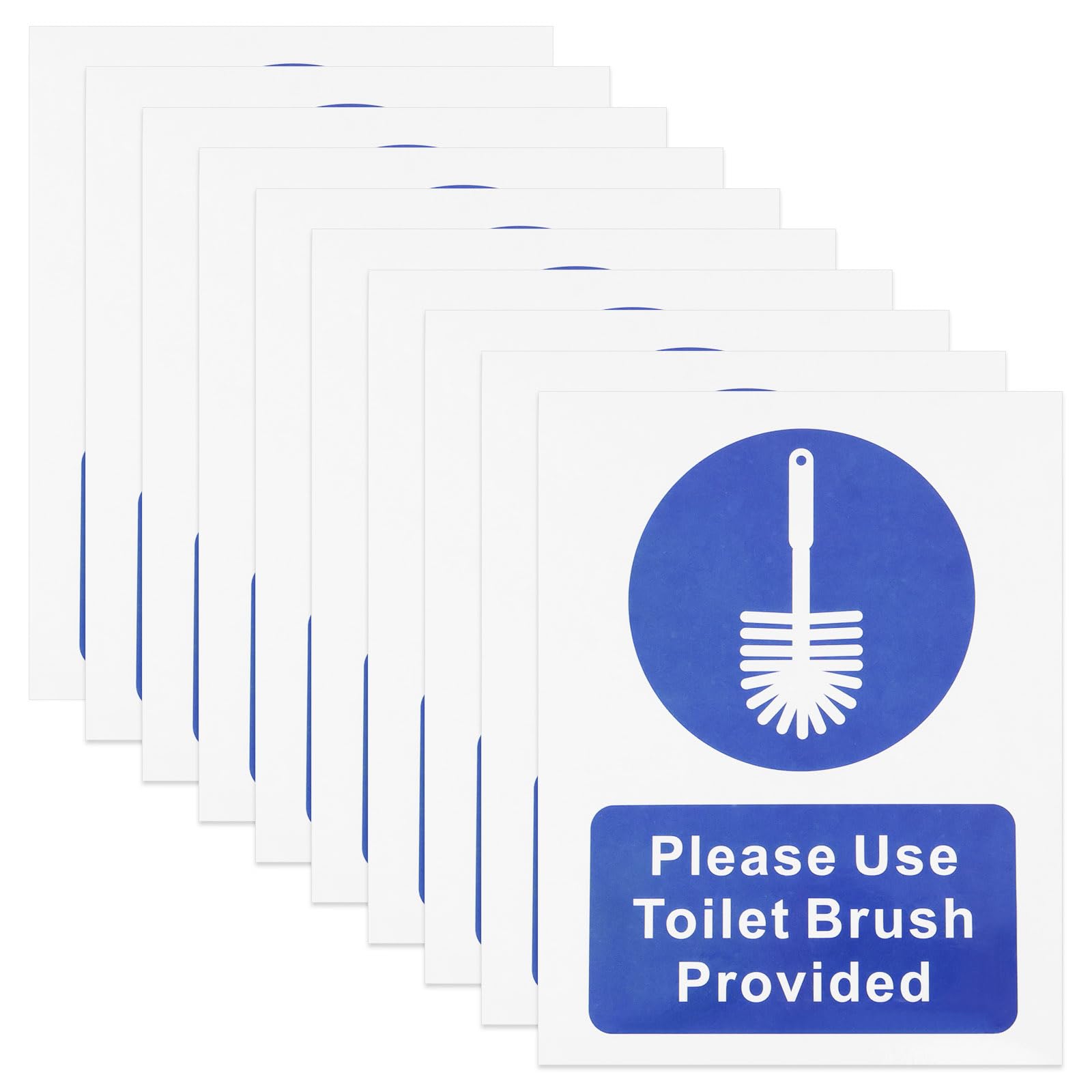 The Lord of the Tools 10x Self-Adhesive Label Sticker (Please Use Toilet Brush Provided) 16x12.5cm for Indoor Outdoor Toilet Warning Paste