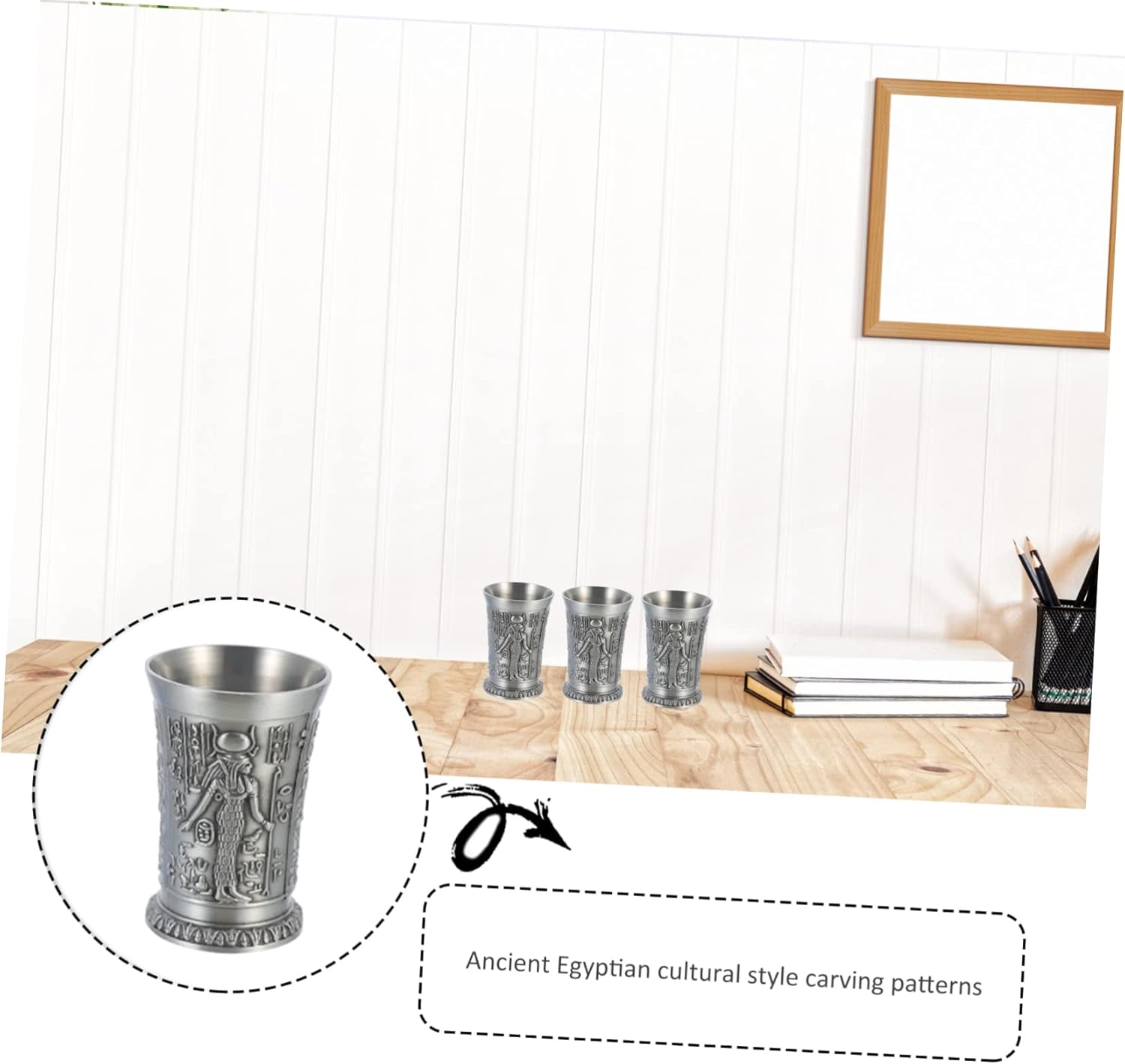 Vintage Chalice Goblet, Sacrifice Cup,Egyptian Style Wine Glass Metal Cups Cocktail Cups Alloy Cup Wine Cups Holding Cup Art Wine Cup Modern Wine Cup