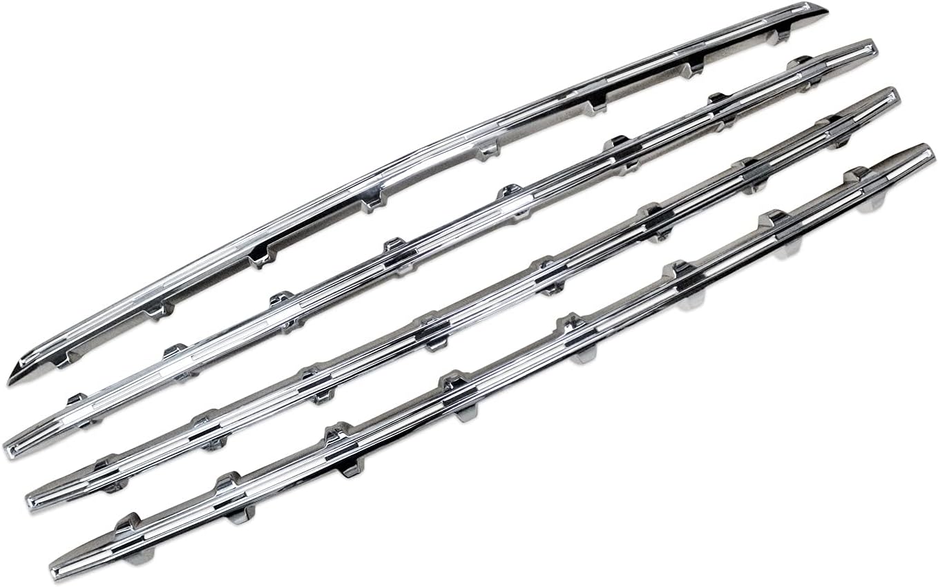 NINTE Grille Overlay Fits for Chevy Silverado 1500 LT RST Models 2019 2020 2021 2022 ABS Chrome Snap On Trim Billet Grille Covers Inserts 4pcs