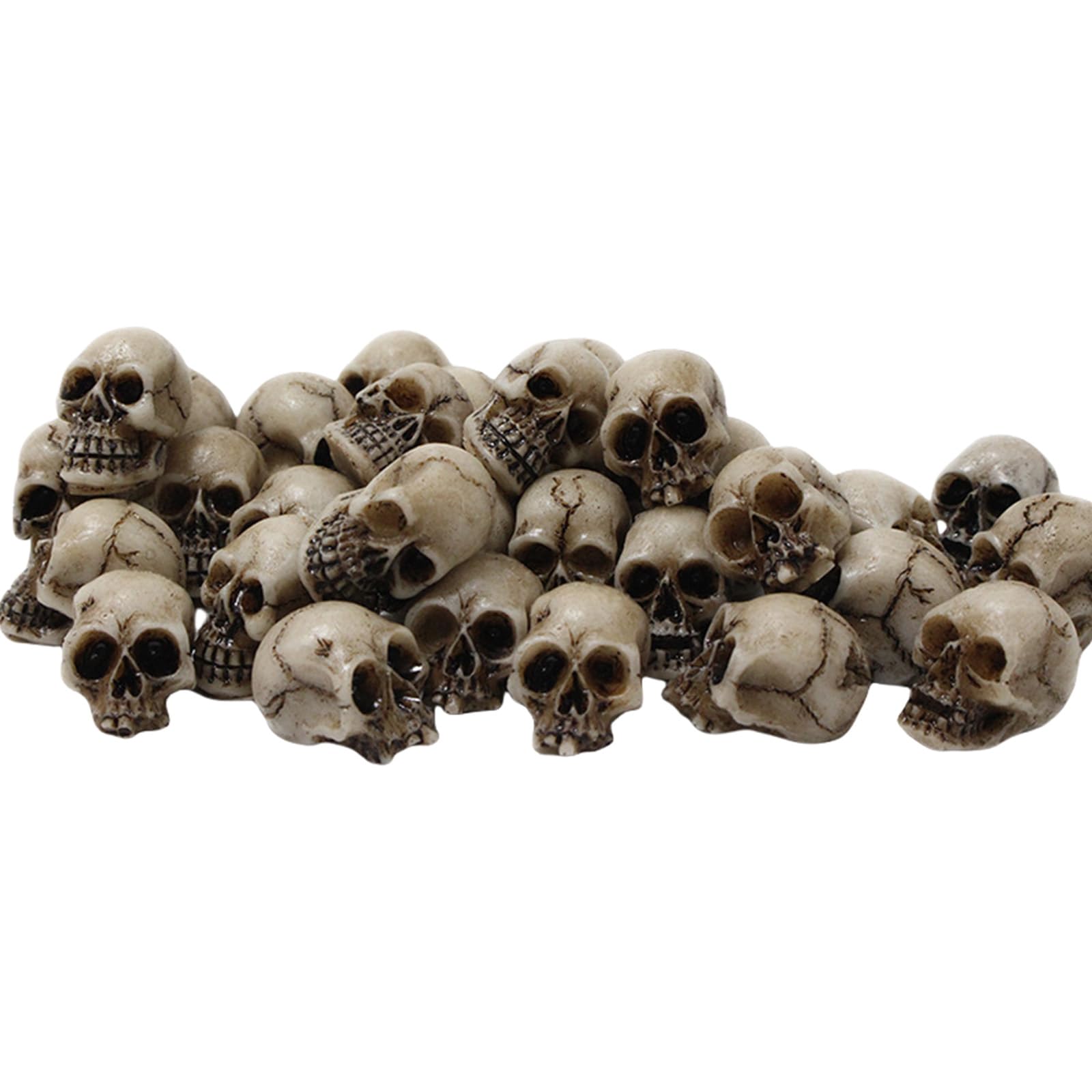 TFAOYS Synthetic Resin Skull Ornaments Halloweens Tabletop Decoration Set with Skeleton Figures Resin Skull Figurines for Holiday Decoration