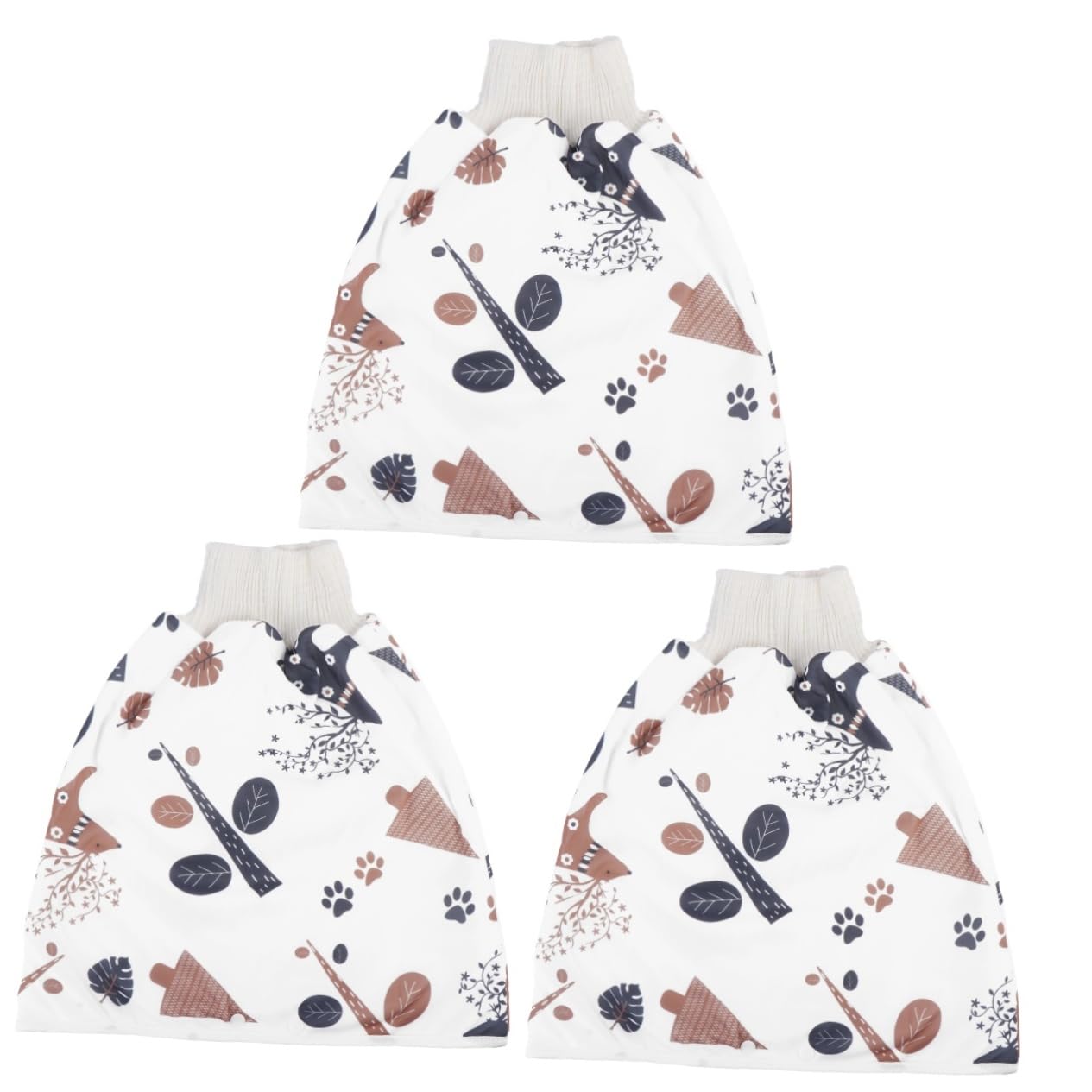 Abaodam 3pièces Culotte Apprentissage à Eau Pour Bébés Jupe Nappy Coton Lavable Design Adorable Les Fuites