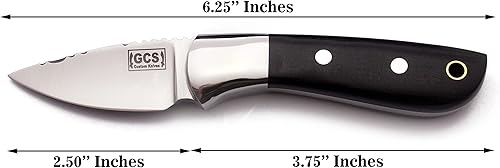 Miniatura 2 de GCS - Cuchillo táctico de acero hecho a mano D2, cuchillo de caza, cuchillo de campamento con funda de cuero, hoja de espiga completa diseñada para