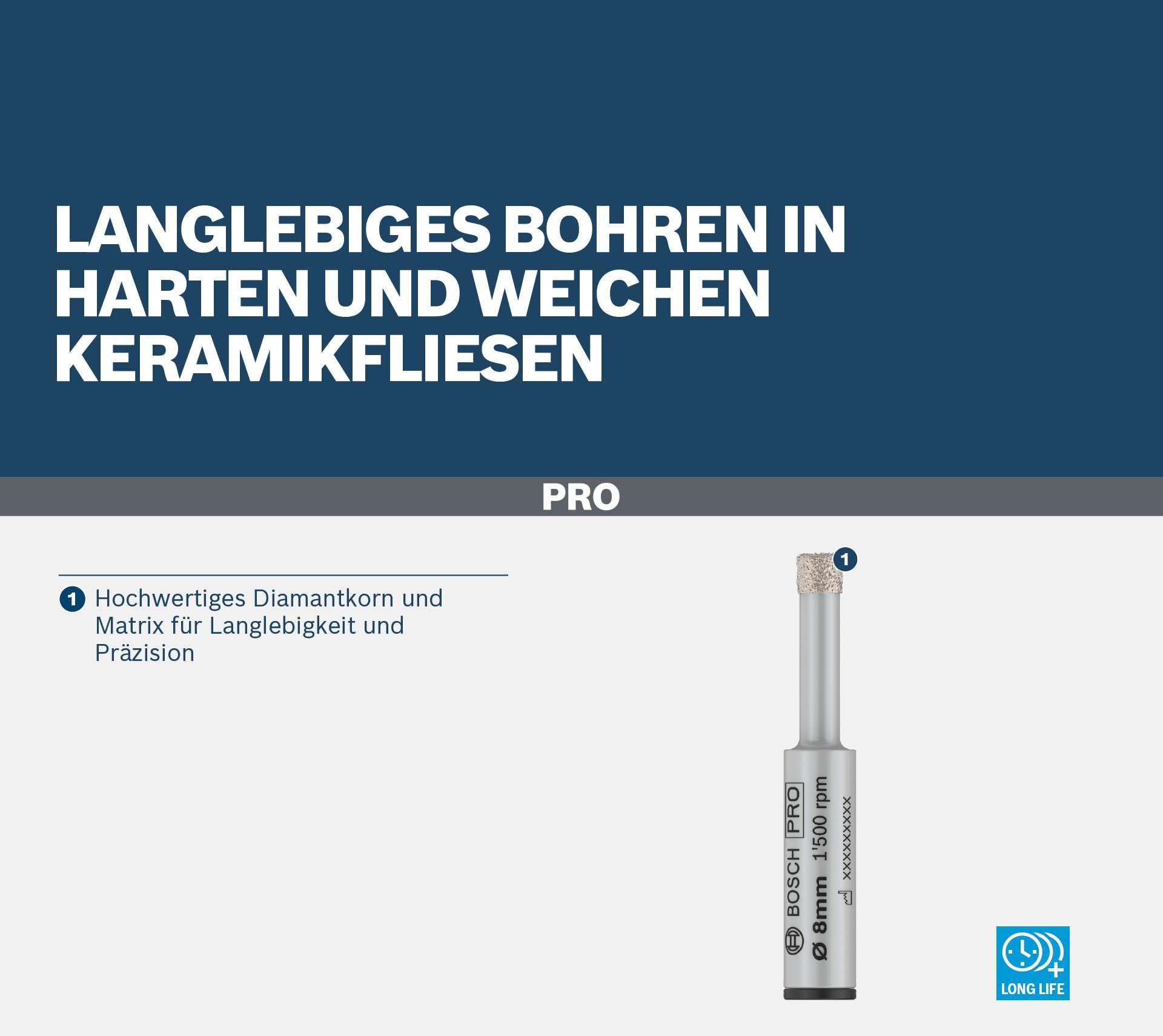 Bosch Accessories Professional 4tlg. Diamant-Bohrer-Set trocken Easy Dry