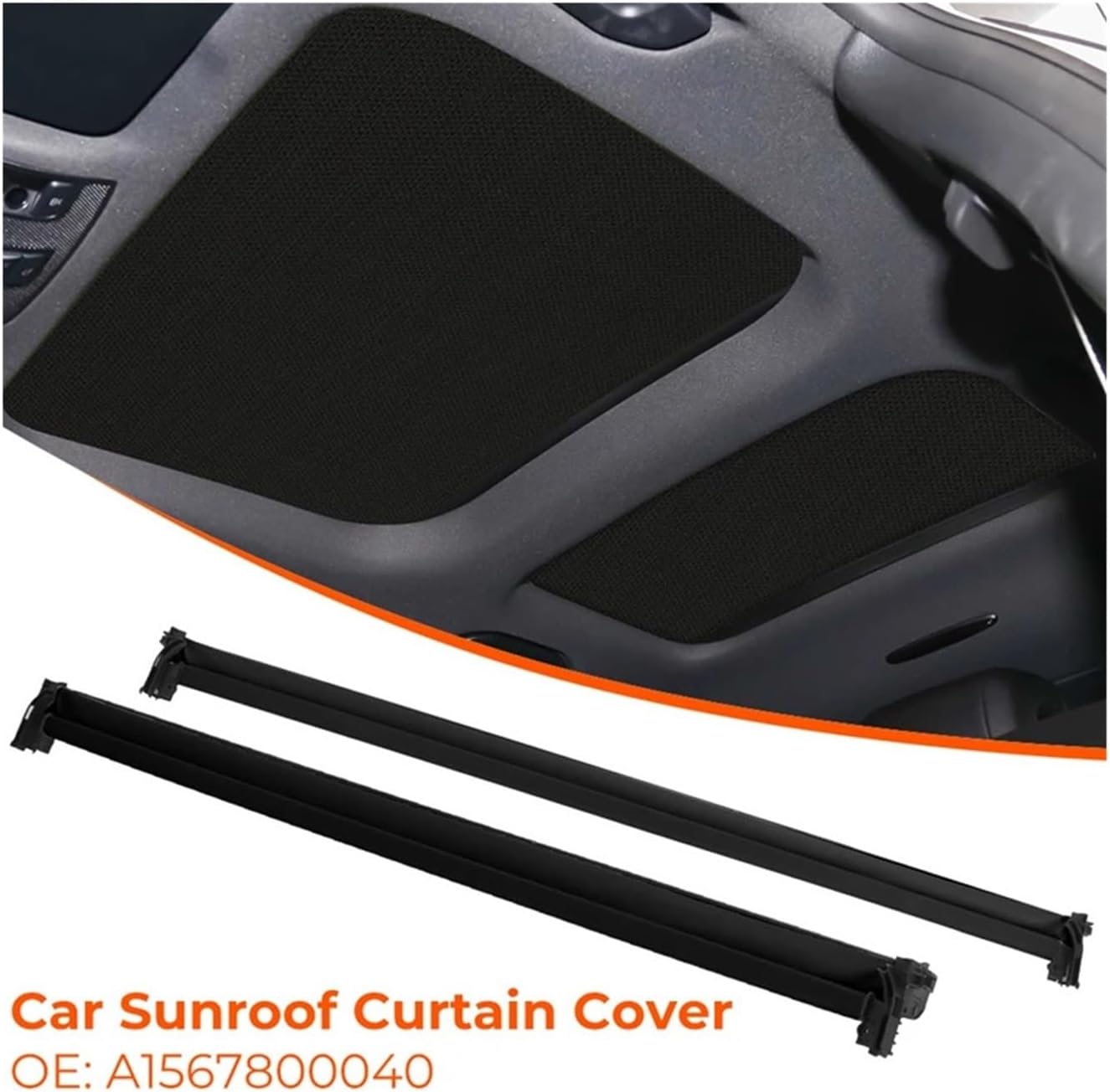 A1567800040 Car Sun Shade Sunroof Curtain Cover Compatible For Benz GLA X156 X205 W205 C200 C220 C260 C300 2015-2018 A2537800240(Gray Rear)