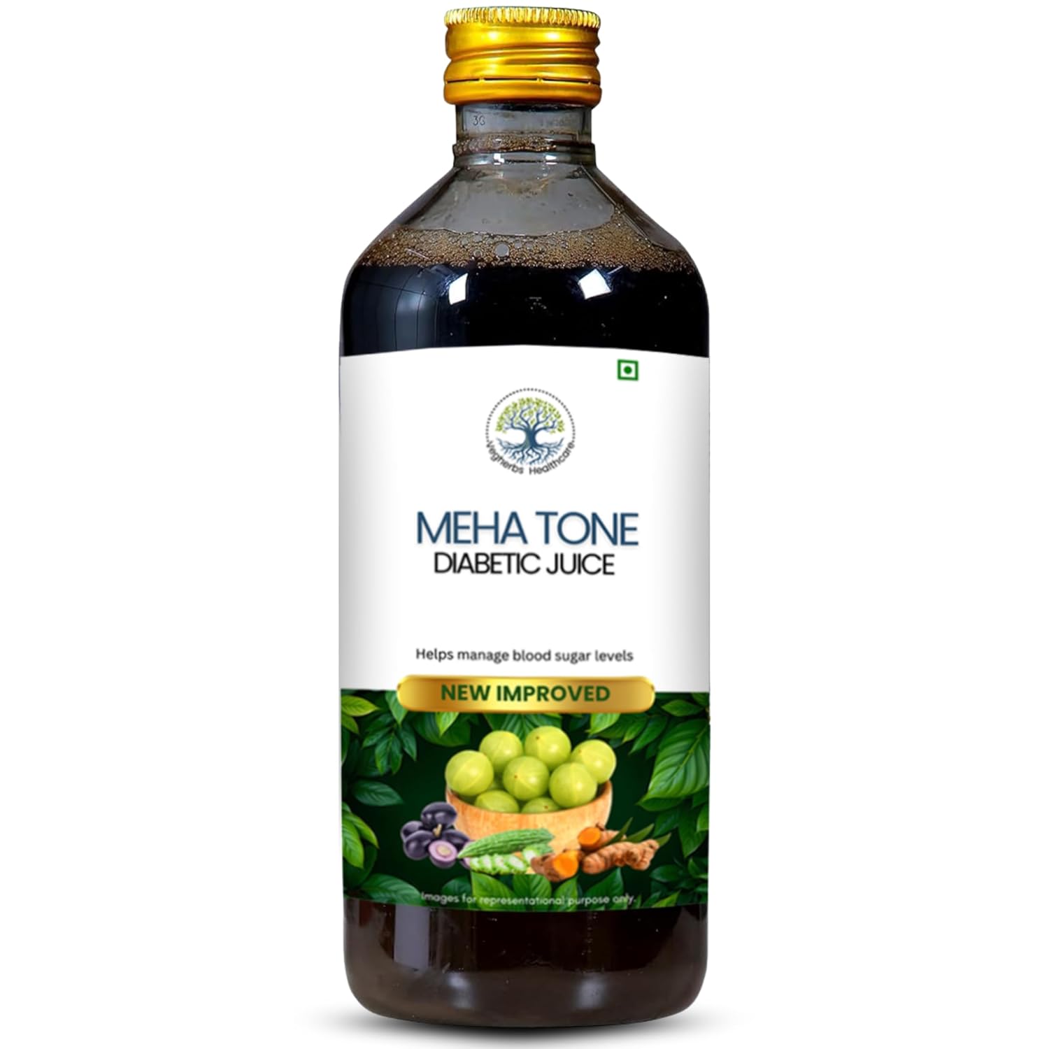 Meha Tone Ayurvedic Liquid with Amla, Jamun, Turmeric & Guduchi | 450 ml | Supports Healthy Blood Sugar & Digestive Health (Pack of 1)