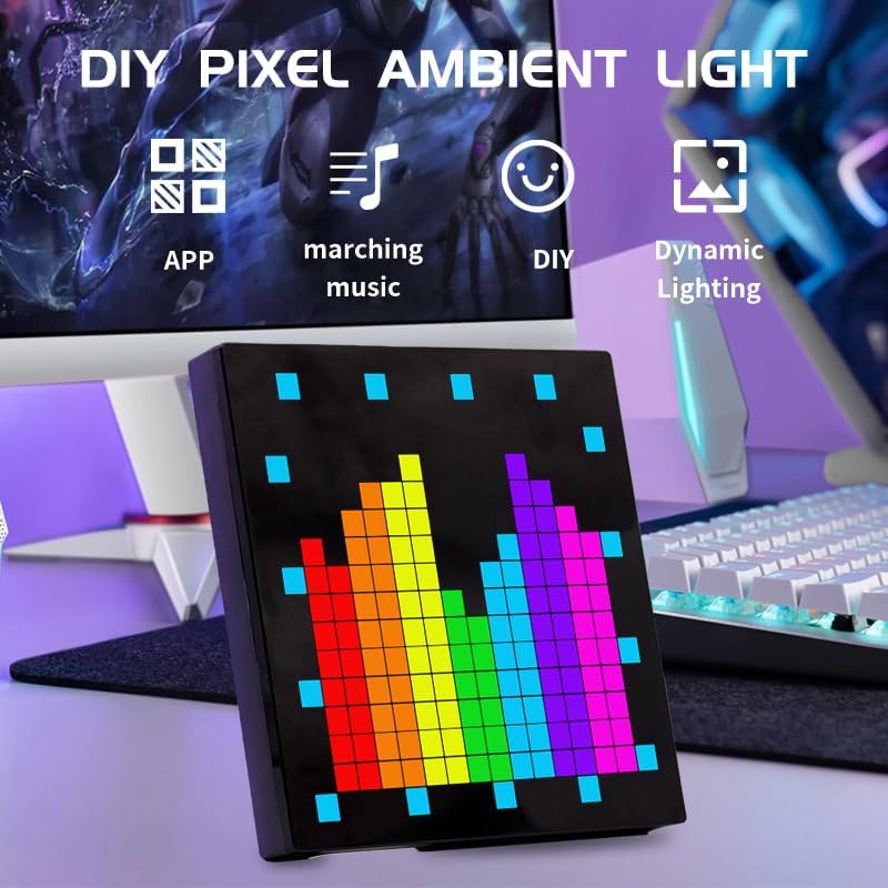 Digital Picture Frame Pixel, App Control Pixel Frame with LED Lights, Customizable Styles and Animations Pixel Display Screen for Room Decoration,Gaming(32X32) image 4