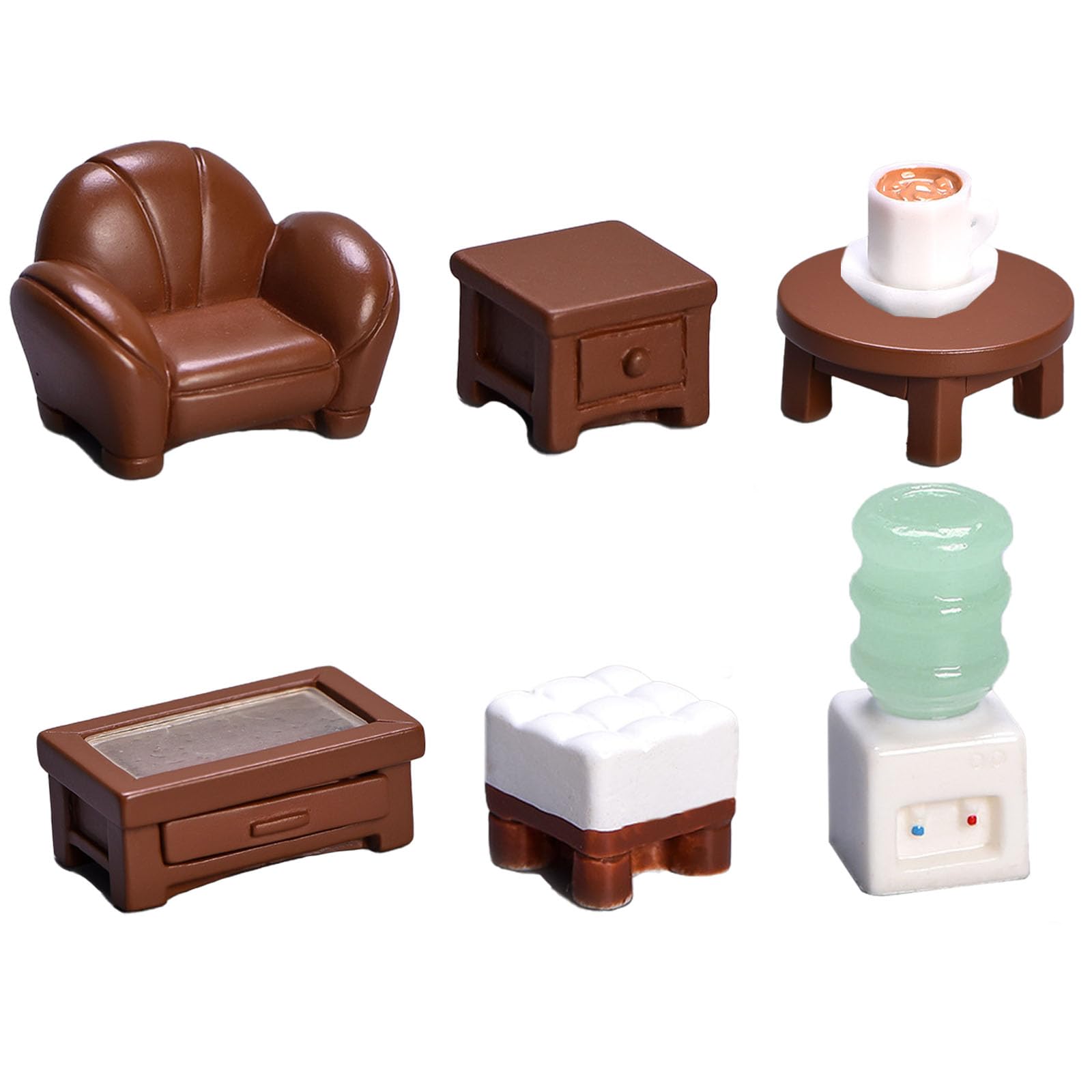 ミニ家具　置物 7Pcs Miniature Decorative Items, Nostalgic Furniture Resin