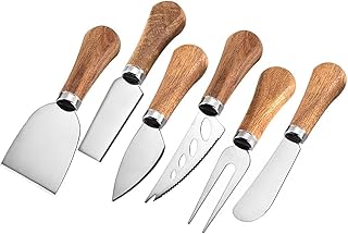YelaJoy 6 Piece Cheese Knives Set with Wooden Handle
