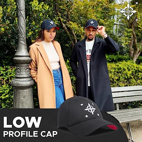 Men's Baseball Cap - Running Hats For Men With Adjustable Snapback, Trucker Hat Men And Women, Breathable Cotton Golf Hat, Perfect Outdoor Mens Hat, Ball Caps For Men (Black) #TOP6