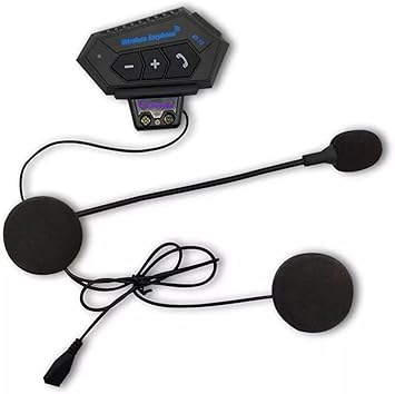 Cubonic Helmet BT Headset, BT12 Motorcycle Helmet BT Headset Headphone Speakers Support Handsfree Calling Hi-Fi Headphone Low Power Warning, Black