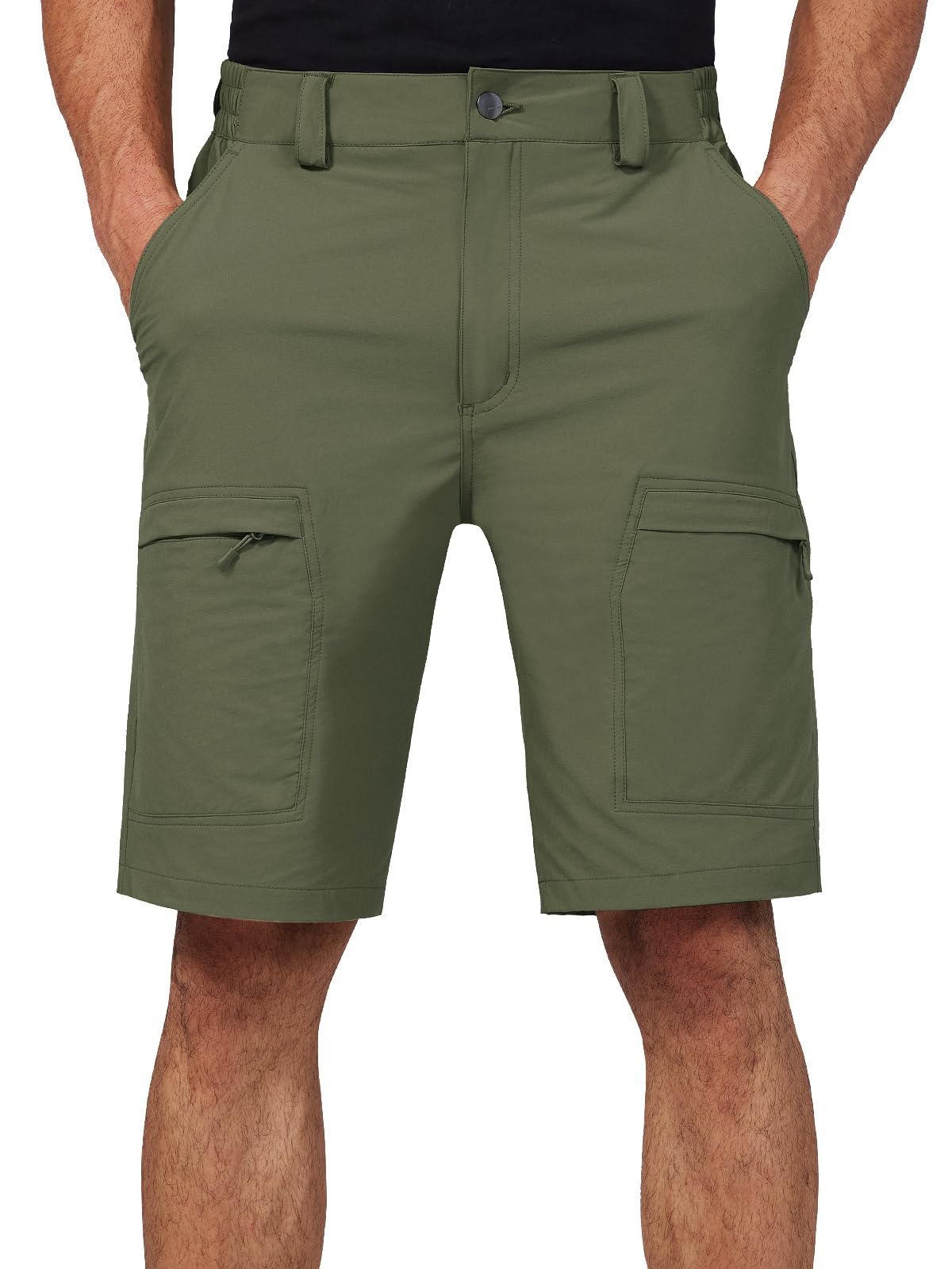 FREEKITE Tactical Cargo Shorts for Men Quick-Dry Lightweight Work Shorts with 7 Pockets,Durable Hiking Outdoor Short