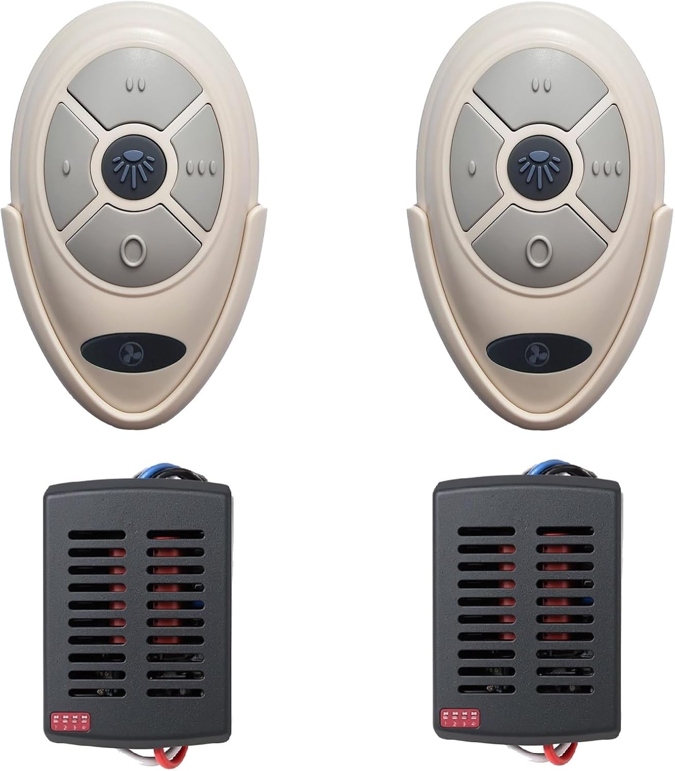 Universal Ceiling Fan Remote Control Kit with Light Dimmer - 3-Speed Fan & Dimmable LED, Compatible with Harbor Breeze, Hunter, Hampton Bay Fans (Easy Installation, 240W Receiver) 35T MINIR28 2pack