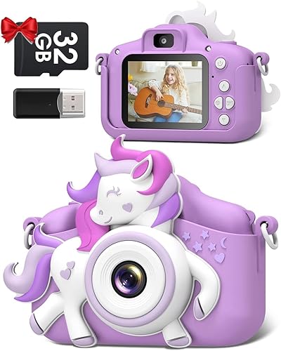 Gofunly Camara Fotos Infantil, 1080P 2,0" HD Camara de Fotos para Niños con 32GB Tarjeta, Selfie Video Cámara Digital para Niños, Niños y Niñas de Años Regalos de Cumpleaño - Chollo en Juguetes y juegos