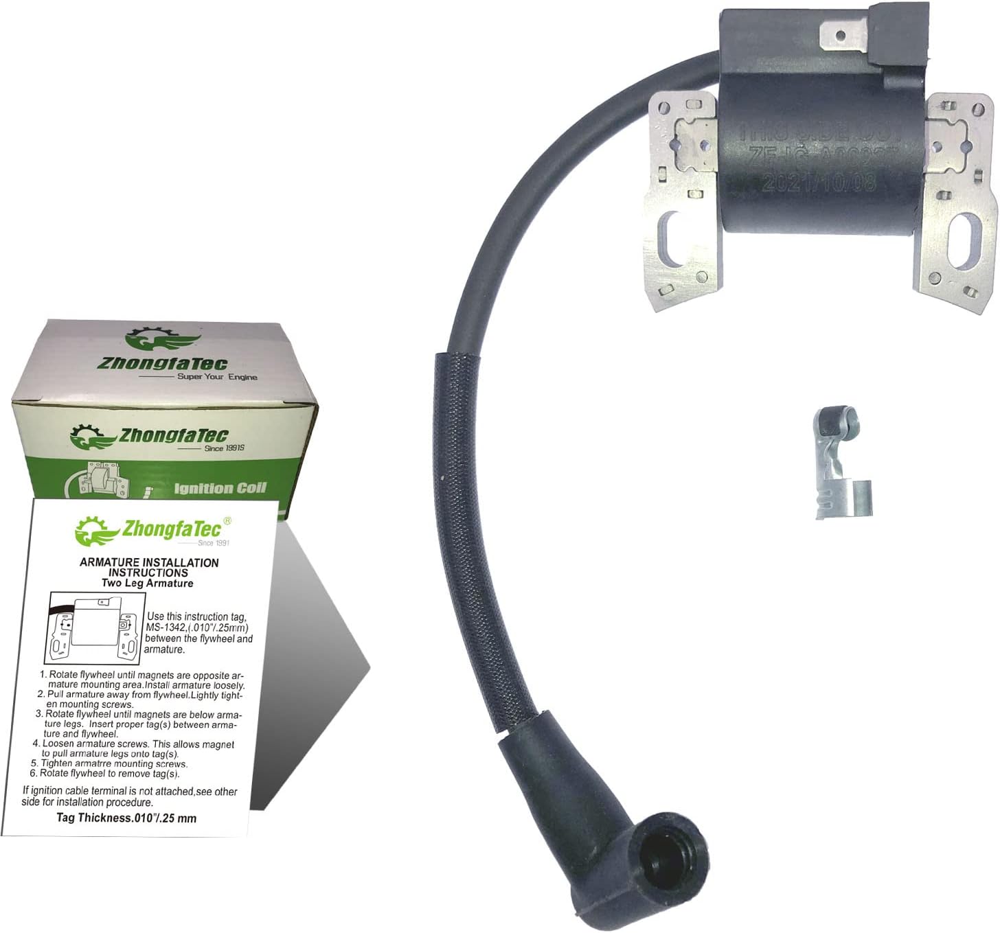 ZhongfaTec 796500 595291 Armature Magneto Replacement Ignition Coil for Briggs & Stratton Engines 122Q02 12Q902 14B902