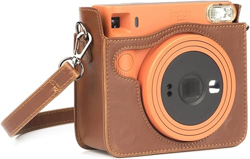 Miniatura 5 de Ferbao Funda protectora suave compatible con cámara instantánea Fujifilm Instax Square SQ40 SQ1, funda de piel sintética con correa de hombro
