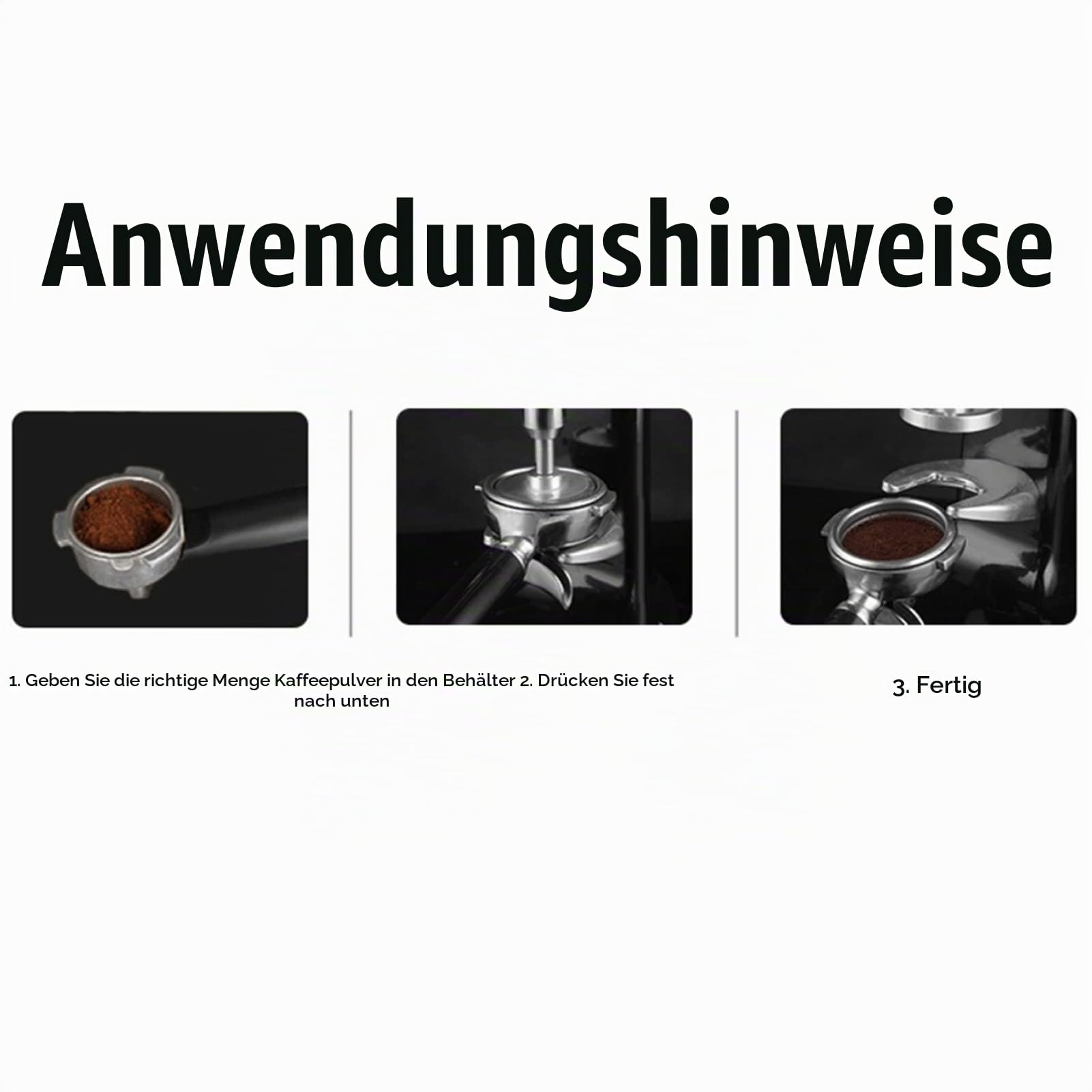 Espresso Tamper Edelstahl Manuelle Quantitative Kaffee Tamper Pulverpressmaschine Coffee Shop