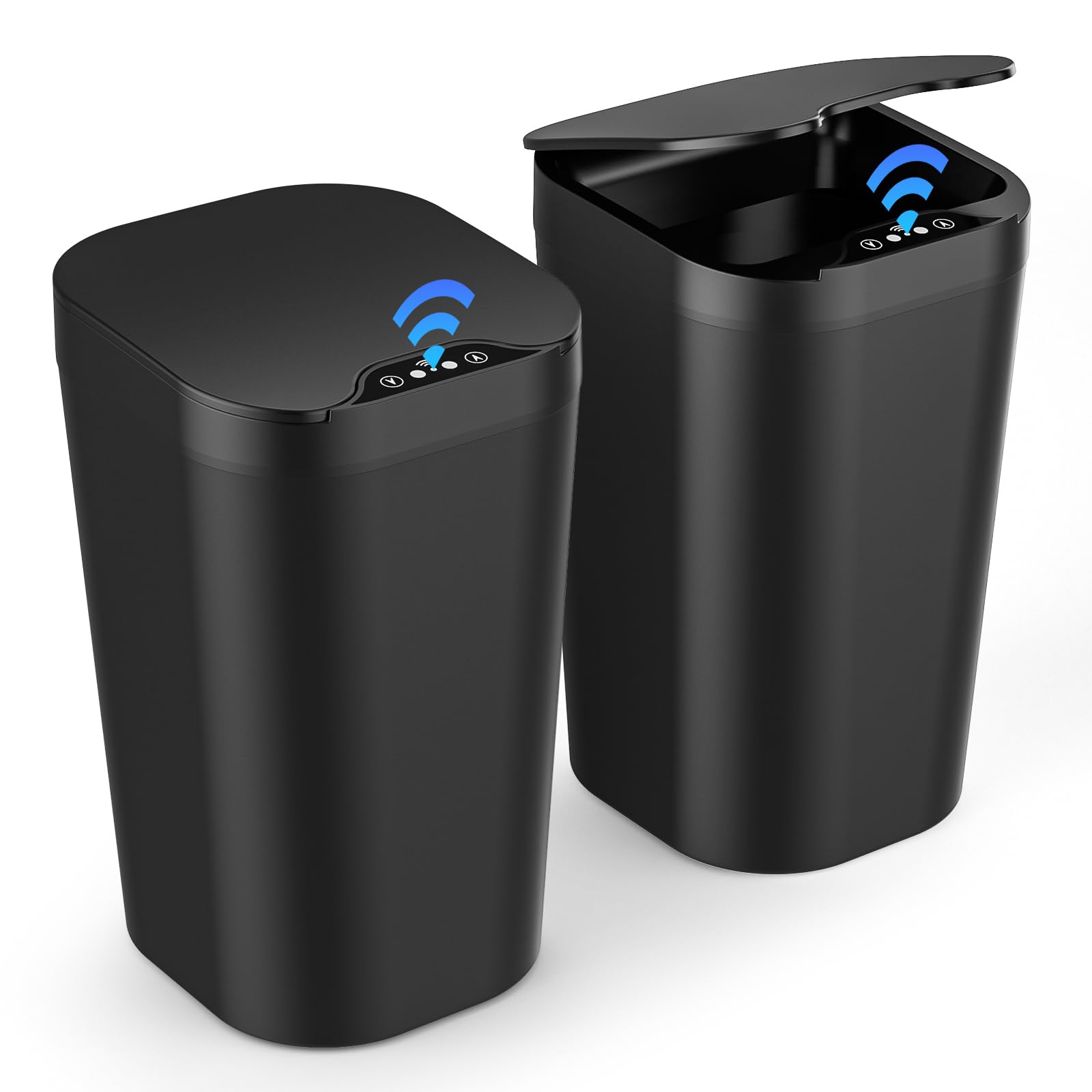 Gaethra 2 Mülleimer mit Sensor, 10L Automatischer Elektrischer Deckel Sensor, 3 Betriebsmodi, Leise Wasserdicht Intelligenter Abfallbehälter, für Küche Büro Wohnzimmer Badezimmer Küche, Haushalt & Wohnen