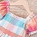Posh Fashion Girls Dresses Toddler Girls Short Sleeve Colourful Prints Princess Dress Dance Party (Pink, 12-18 Months)